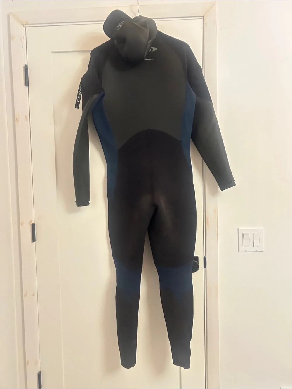 O'Neill Men's Black and Navy Hooded Full Wetsuit